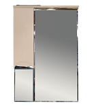 Купить зеркало-шкаф жасмин - 65 лев. (свет)  бежевая эмаль,misty. в Иваново магазин сантехники Суперстрой