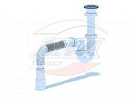 Купить сифон  d0115 прямоточный , ани. в Иваново магазин сантехники Суперстрой