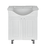 Купить тумба рио-65 прямая белая эмаль+раковина, misty. в Иваново магазин сантехники Суперстрой