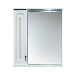 Купить зеркало - шкаф вояж - 60 лев. белая патина, misty. в Иваново магазин сантехники Суперстрой