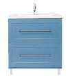 Купить тумба марта-60 голубая матовая + раковина ,misty. в Иваново магазин сантехники Суперстрой