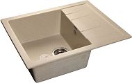 Купить мойка кухонная керамогранит standart  gf-q650l (бежевый), granfest. в Иваново магазин сантехники Суперстрой