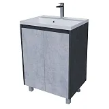 Купить тумба кибела-60 цемент+ раковина classica-60, stella polar. в Иваново магазин сантехники Суперстрой