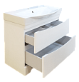 Купить тумба элвис-105 2 ящика белая + раковина элвис , misty. в Иваново магазин сантехники Суперстрой