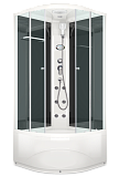 Купить душевая кабина domani delight 99 high 90*90  вп пс черная задняя стенка, электрика, гидромассаж в Иваново магазин сантехники Суперстрой