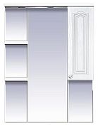 Купить зеркало - шкаф валерия - 75 , белое фактур. правое со светом,misty. в Иваново магазин сантехники Суперстрой