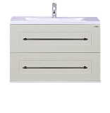 Купить тумба марта-80 подвесная белая + раковина evva-80 , misty. в Иваново магазин сантехники Суперстрой