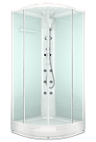 Купить душевая кабина domani spa delight 99 90*90  нп мс, белая задняя стенка, электрика, гидромассаж в Иваново магазин сантехники Суперстрой