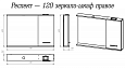 Купить зеркало-шкаф респект-120 право бел/тиссано, misty. в Иваново магазин сантехники Суперстрой