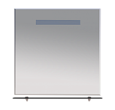 Купить зеркало лика - 75 с черной полочкой  (свет),misty. в Иваново магазин сантехники Суперстрой