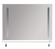 Купить зеркало джулия -105 с полочкой 12 мм белое,misty в Иваново магазин сантехники Суперстрой