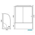 Купить душевая кабина royal rb 8120bk2-м-ch,l вп,мс,акриловые задние стенки,гидромассаж в Иваново магазин сантехники Суперстрой