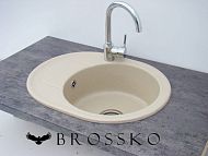 Купить мойка композитная lazzaro 716 (серый блеск),brossko. в Иваново магазин сантехники Суперстрой