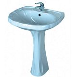 Купить раковина на пьедестале орхидея 58*49 голубая, будфарфор. в Иваново магазин сантехники Суперстрой