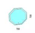 Купить зеркало каре 700*700 v,8 граней,сенсор stella polar. в Иваново магазин сантехники Суперстрой