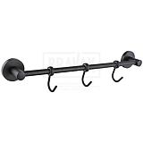 Купить вешалка-планка с 3 крючками, черная d288111-3, d-lin. в Иваново магазин сантехники Суперстрой