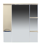 Купить зеркало - шкаф кристи - 90 лев. (свет) беж.,misty. в Иваново магазин сантехники Суперстрой