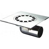 Купить трап горизонтальный хром ф 50  150*150, sms. в Иваново магазин сантехники Суперстрой