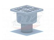 Купить трап вертикальный 50 (10*10) пластиковая решетка та5204,ани в Иваново магазин сантехники Суперстрой