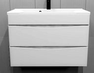 Купить тумба белинда-90 2 ящ белая подвесная+ раковина комфорт, stella polar. в Иваново магазин сантехники Суперстрой