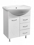 Купить тумба фантазия-65 белый+раковина элеганс, stella polar. в Иваново магазин сантехники Суперстрой