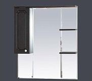 Купить зеркало-шкаф александра - 85  левый (свет) венге, misty в Иваново магазин сантехники Суперстрой