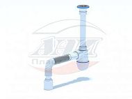 Купить сифон с1010 с узким дном с гибкой трубкой, ани. в Иваново магазин сантехники Суперстрой