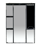 Купить зеркало-шкаф жасмин - 75 прав. (свет) чёрная эмаль,misty. в Иваново магазин сантехники Суперстрой