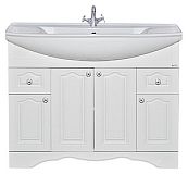 Купить тумба валерия -105  с 2 ящиками, белая фактура, misty. в Иваново магазин сантехники Суперстрой