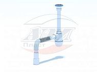 Купить сифон с1015 с узким дном с гибкой трубкой, ани. в Иваново магазин сантехники Суперстрой