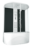 Купить душевая кабина domani neat high 150*80 вп пс черные задние стенки, электрика, гидромассаж в Иваново магазин сантехники Суперстрой