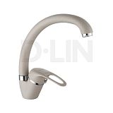Купить смеситель d150409-k для кухни бежевый матовый, d-lin. в Иваново магазин сантехники Суперстрой