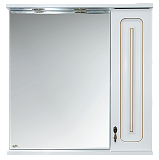 Купить зеркало - шкаф вояж - 70 прав. белая патина,misty. в Иваново магазин сантехники Суперстрой