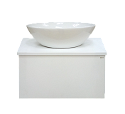 Купить тумба ива - 60 подвесная белая пленка 1 ящ.,без раковины, misty. в Иваново магазин сантехники Суперстрой