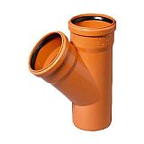 Купить тройник канализационный 110*110*45 рыжий, россия. в Иваново магазин сантехники Суперстрой