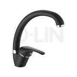 Купить смеситель d150411-a для кухни черный  матовый, d-lin. в Иваново магазин сантехники Суперстрой