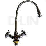 Купить смеситель d153810-q для кухни гибкий излив, d-lin. в Иваново магазин сантехники Суперстрой