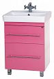 Купить тумба елена - 60 с 2 ящ. розовая направл. с доводч., misty/ в Иваново магазин сантехники Суперстрой