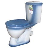 Купить компакт-унитаз лира синий, rosa. в Иваново магазин сантехники Суперстрой