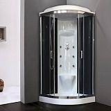 Купить душевая кабина royal bath rb 90hk7-bt-ch,90*90*217,нп пс,черная задняя стенка, гидромассаж в Иваново магазин сантехники Суперстрой