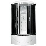 Купить душевая кабина royal bath rb 100bk3-bt-ch,100*100*217,bп пс,черная задняя стенка в Иваново магазин сантехники Суперстрой