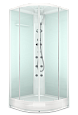 Купить душевая кабина domani spa delight 99 90*90  нп мс, белая задняя стенка, электрика, гидромассаж в Иваново магазин сантехники Суперстрой