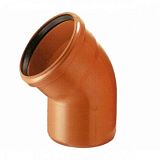 Купить отвод канализационный 160*45 рыжий, россия. в Иваново магазин сантехники Суперстрой