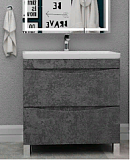 Купить тумба урсула-90,2ящика,люкс ,бетон грей +раковина стандарт-90,stella polar. в Иваново магазин сантехники Суперстрой