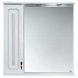 Купить зеркало - шкаф вояж - 70  лев. белая патина, misty. в Иваново магазин сантехники Суперстрой