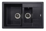 Купить мойка керамогранит kg2m-7850-br(780*500*190),black pearl,(двойная),kaiser в Иваново магазин сантехники Суперстрой
