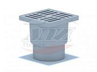 Купить трап вертикальный 110 (15*15) пластиковая решетка та1210, ани. в Иваново магазин сантехники Суперстрой