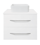 Купить тумба челси-60  подвесная 2 ящика + столешница, misty. в Иваново магазин сантехники Суперстрой