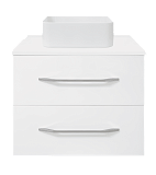 Купить тумба челси-60  подвесная 2 ящика + столешница, misty. в Иваново магазин сантехники Суперстрой