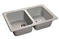 Купить мойка кухонная керамогранит standart gf-s780к (серая) 2 чаши, granfest. в Иваново магазин сантехники Суперстрой